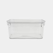 Caja organizadora transparente con tapa 12.1 x 26.2 x 17.1 cm