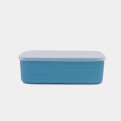 Caja organizadora azul con tapa