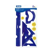 Juego geométrico Milan azul de 4 piezas