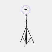 Aro de luz multicolor de 26 cm con trípode negro Havit ST7026