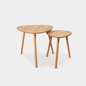 Set de mesas triangular mdf x 2 natural