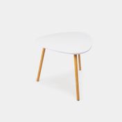 Set de mesas triangular mdf x 2 blancas