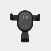Soporte cargador inalámbrico negro para celular Havit