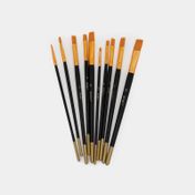 Set de pincel planos con mango x 10 piezas
