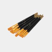Set de pincel planos con mango x 10 piezas