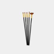 Set de pincel con mango negro x 6 piezas