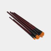 Set de pincel plano con mango x 6 piezas