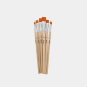 Set de pinceles con mango natural x 6 piezas