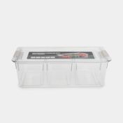 Caja organizadora transparente de 3 compartimientos
