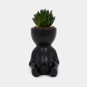 Planta artificial suculenta con matera de cuerpo 14,5 cm