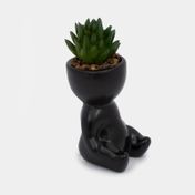Planta artificial suculenta con matera de cuerpo 14,5 cm