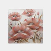 Cuadro canvas diseño flores rosadas