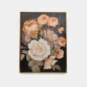 Cuadro canvas flores multicolor