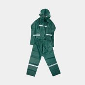 Conjunto impermeable verde con reflectivo