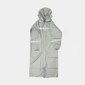Capa impermeable para adulto gris con reflectivo