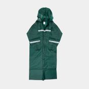 Capa de lluvia para adulto verde con reflectivo