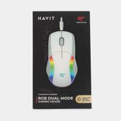 Mouse gaming inalámbrico con luz, blanco
