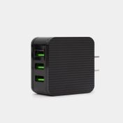 Cargador de pared negro Havit de 15.5 W con 3 puertos