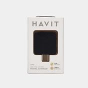 Cargador de pared negro Havit de 32 W con 3 puertos