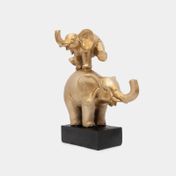 Figura de elefante con hijo 21 x 17 cm