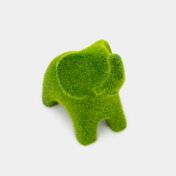 Figura de elefante verde 16 x 15 cm