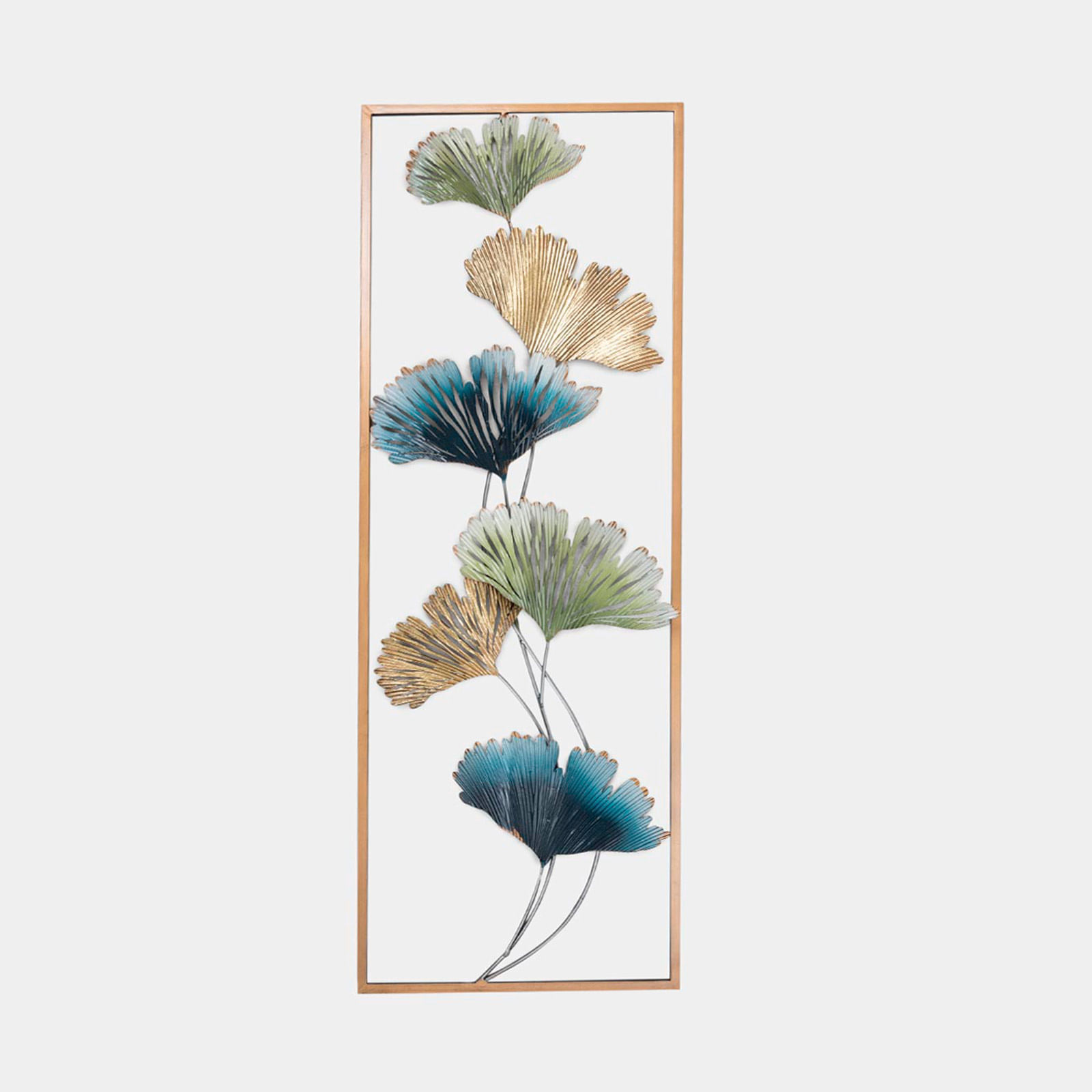 Adorno de pared 89,7 x 30,2 cm flores y hojas