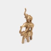 Figura de elefante con hijos 29 x 15 cm