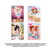 Cuaderno cosido rayado de 80 hojas bonequinhas surtido