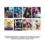 Cuaderno argollado cuadriculado de 80 hojas surtido naruto