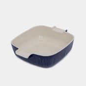 Refractaria de 7,5 x 29 cm 1400 ml azul con blanca