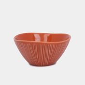 Bowl anaranjado verde de rayas de 360 ml