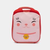 Lonchera infantil de gato rosado