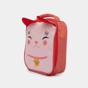 Lonchera infantil de gato rosado
