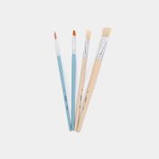 Set de pincel x 4 piezas natural, azul