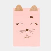 Libreta ejecutiva de 16 x 10 cm gato rosado