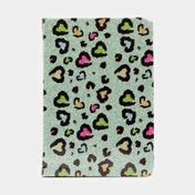 Libreta ejecutiva de 14 x 9 cm de animal print verde