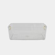 Organizador transparente con manijas 9.5 x 29.5 x 20.5 cm