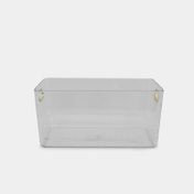 Organizador transparente con manijas 14.2 x 30.5 x 22 cm