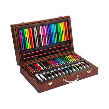 Colores En Caja De Madera Set De Colores Art 101 X142 Piezas