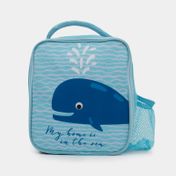 Lonchera azul infantil diseño ballena