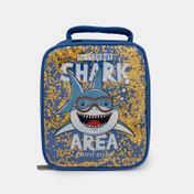 Lonchera azul infantil diseño tiburón