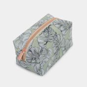 Cosmetiquera verde rectangular