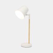 Lámpara de mesa global blanca de 45 x 21 cm
