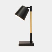 Lámpara de mesa global negra de 43 x 23 cm