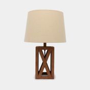 Lámpara de mesa clásica en madera de 50.5 x 33 cm