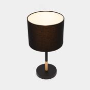 Lámpara de mesa negra con diseño aleinad de 42.5 x 23 cm