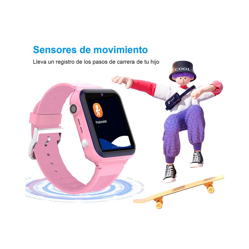 Relogio Inteligente Smartwatch Para Pulso Fino 38mm C/2 Pulseira Adulto  Infantil Presente T80s - Rosa