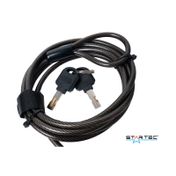 Guaya de seguridad con llave y recubrimiento de caucho para portátil StarTec ST-KL-16