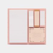 Notas adhesivas + banderitas rosado