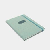 Libreta ejecutiva verde con banda elástica 20.5 x 14.5 cm